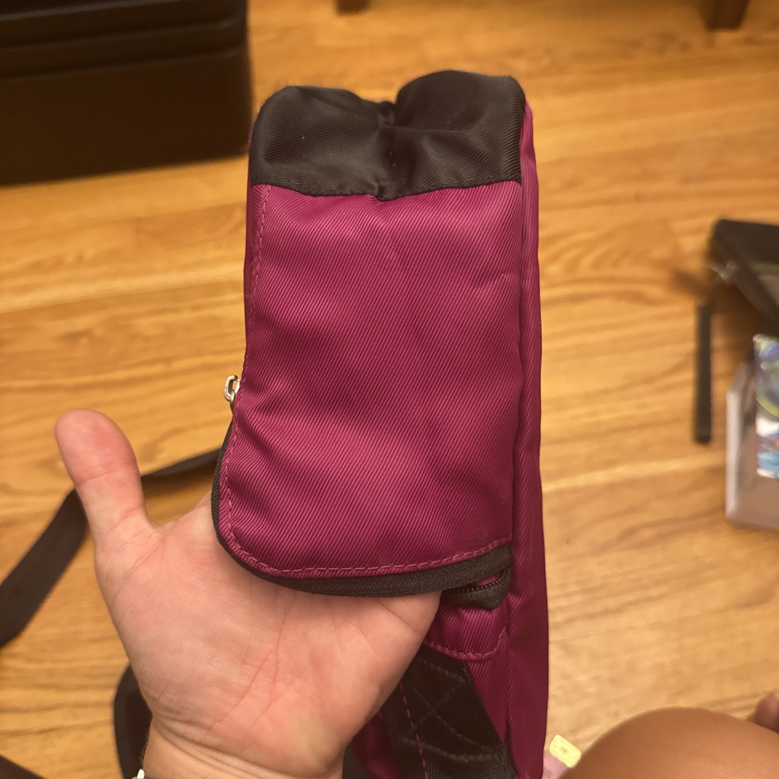 The North Face Messenger Bag Cadene Pink Black Nylon Crossbody Womens