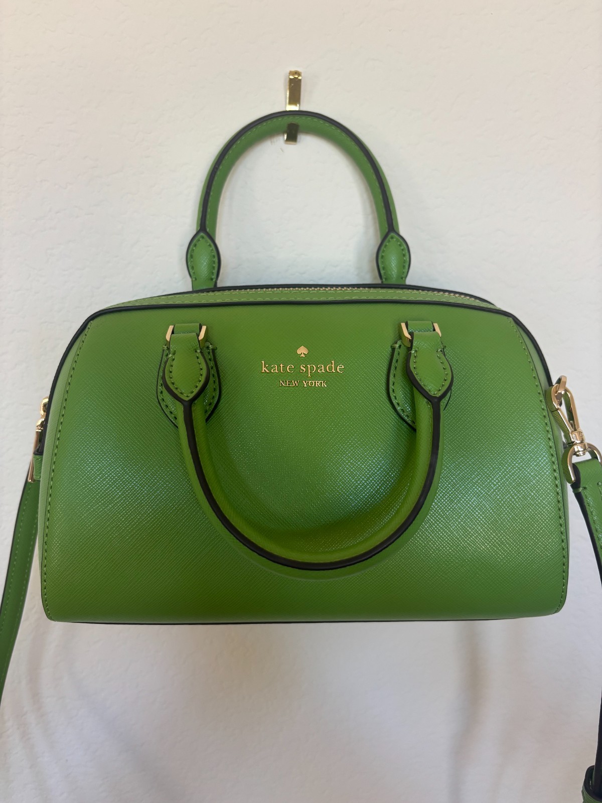Kate Spade Madison Small Duffle Crossbody Satchel – Turtle Green