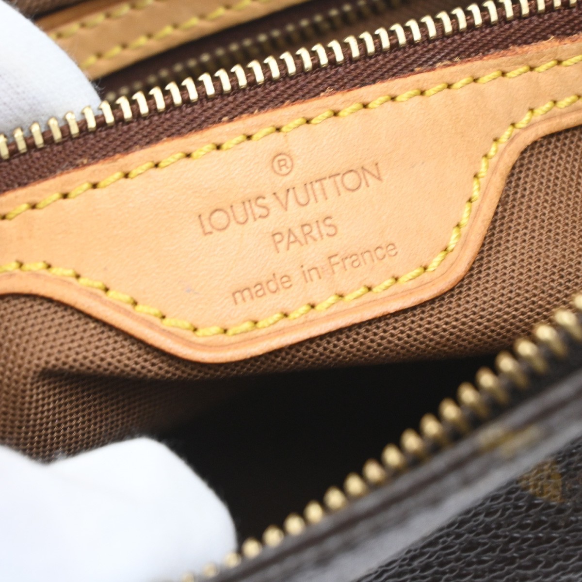 LOUIS VUITTON Logo Trotteur Shoulder Bag Monogram Leather Brown M51240 79YJ146