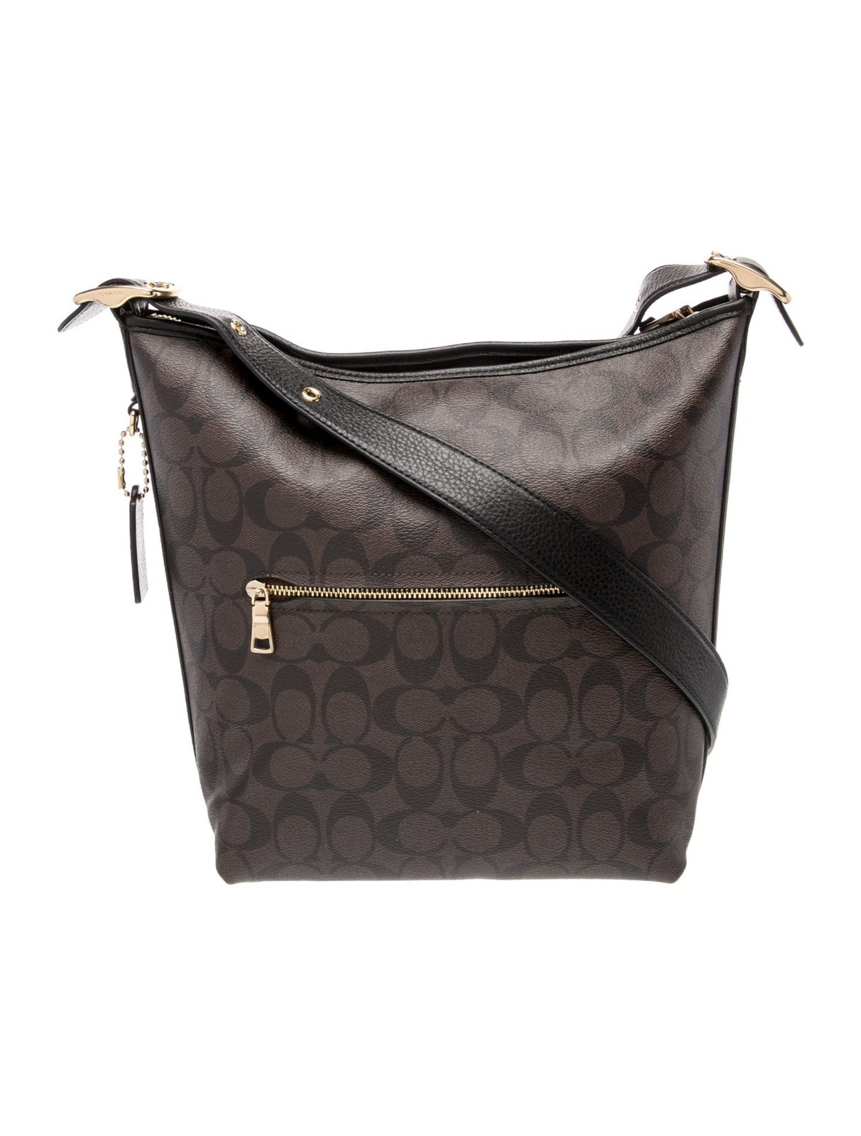 COACH CAB12 Val Duffle Bag In Signature Canvas & Leather Gold/Walnut/Black