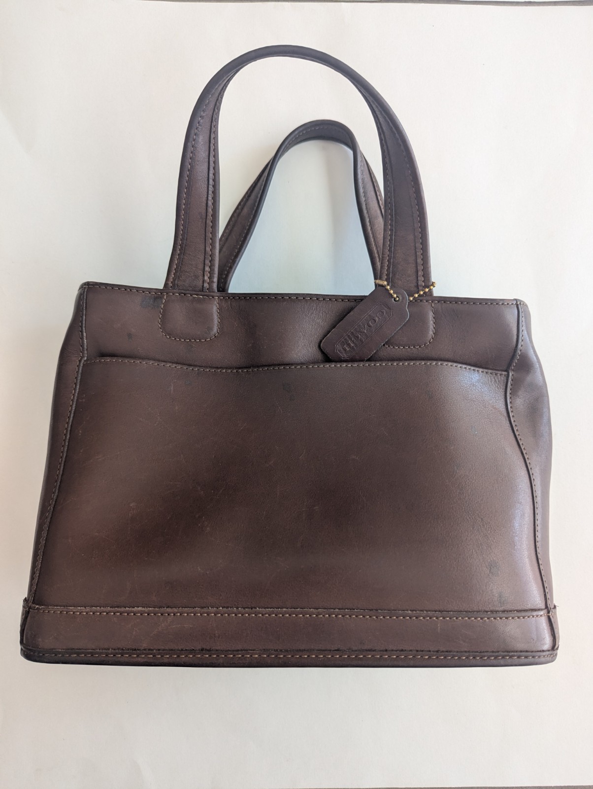 Vintage Coach Bleecker Satchel 9303 Mahogany Brown Leather Tote Bag