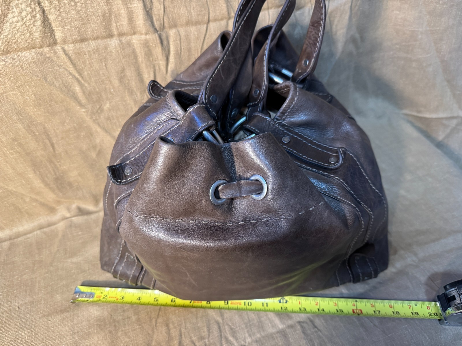 RUEHL No.925 Lila ? Purse Tote Leather Abercrombie Fitch Rare Brownish Gray