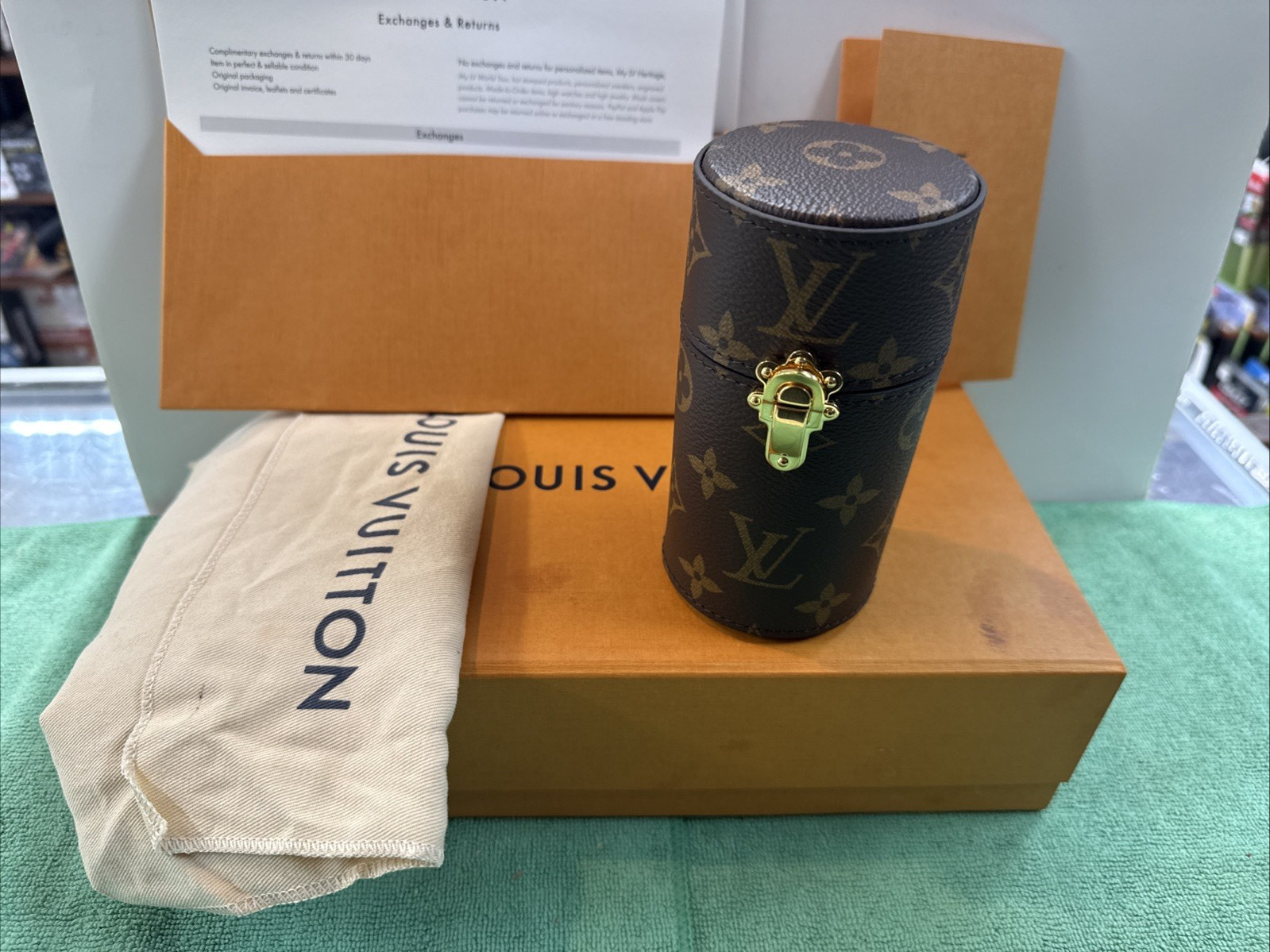 Louis Vuitton Monogram 100ML Travel Perfume Case Brown
