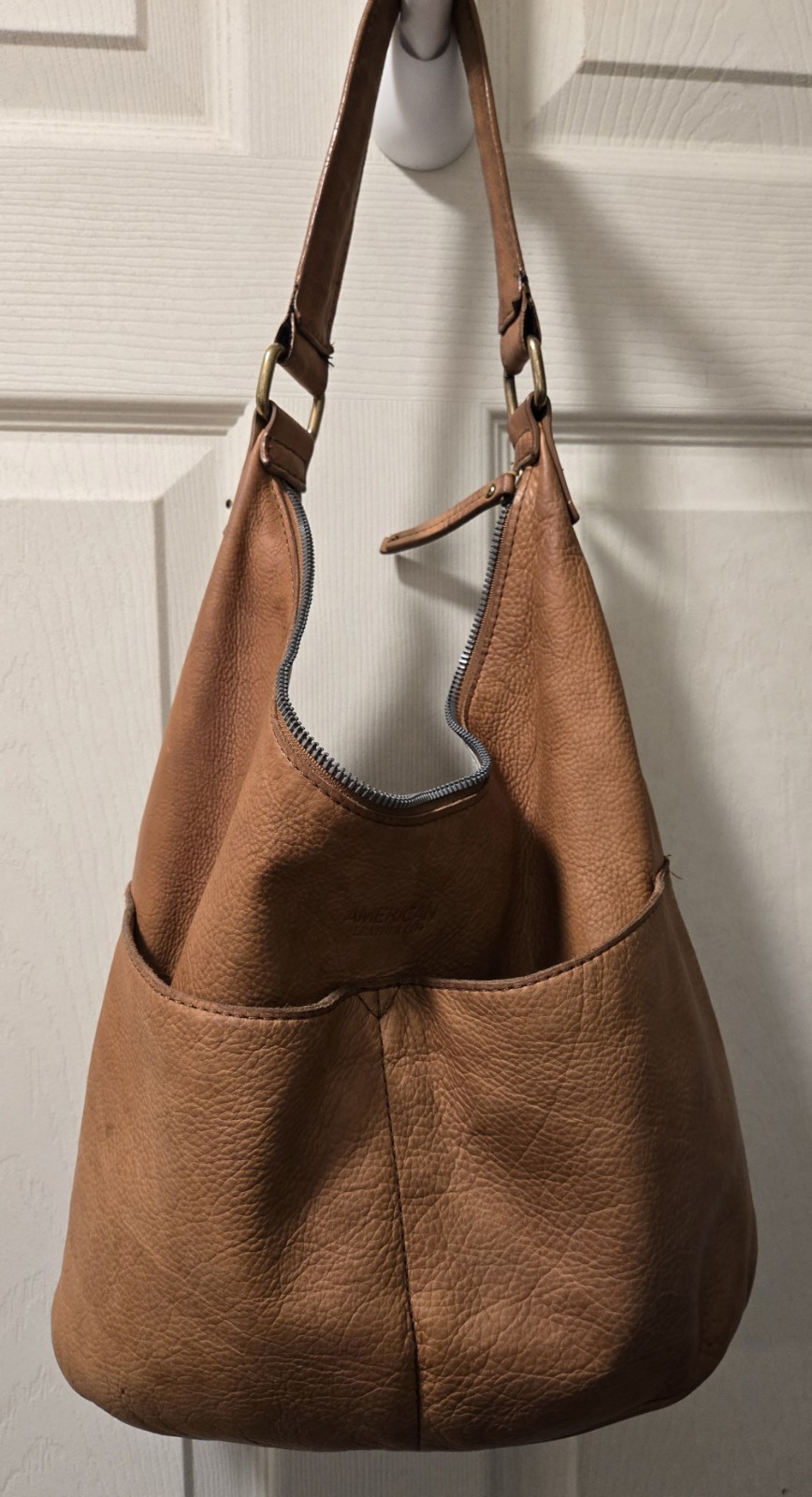 AMERICAN LEATHER CO Carrie Brown Boho Shoulder Bag Purse