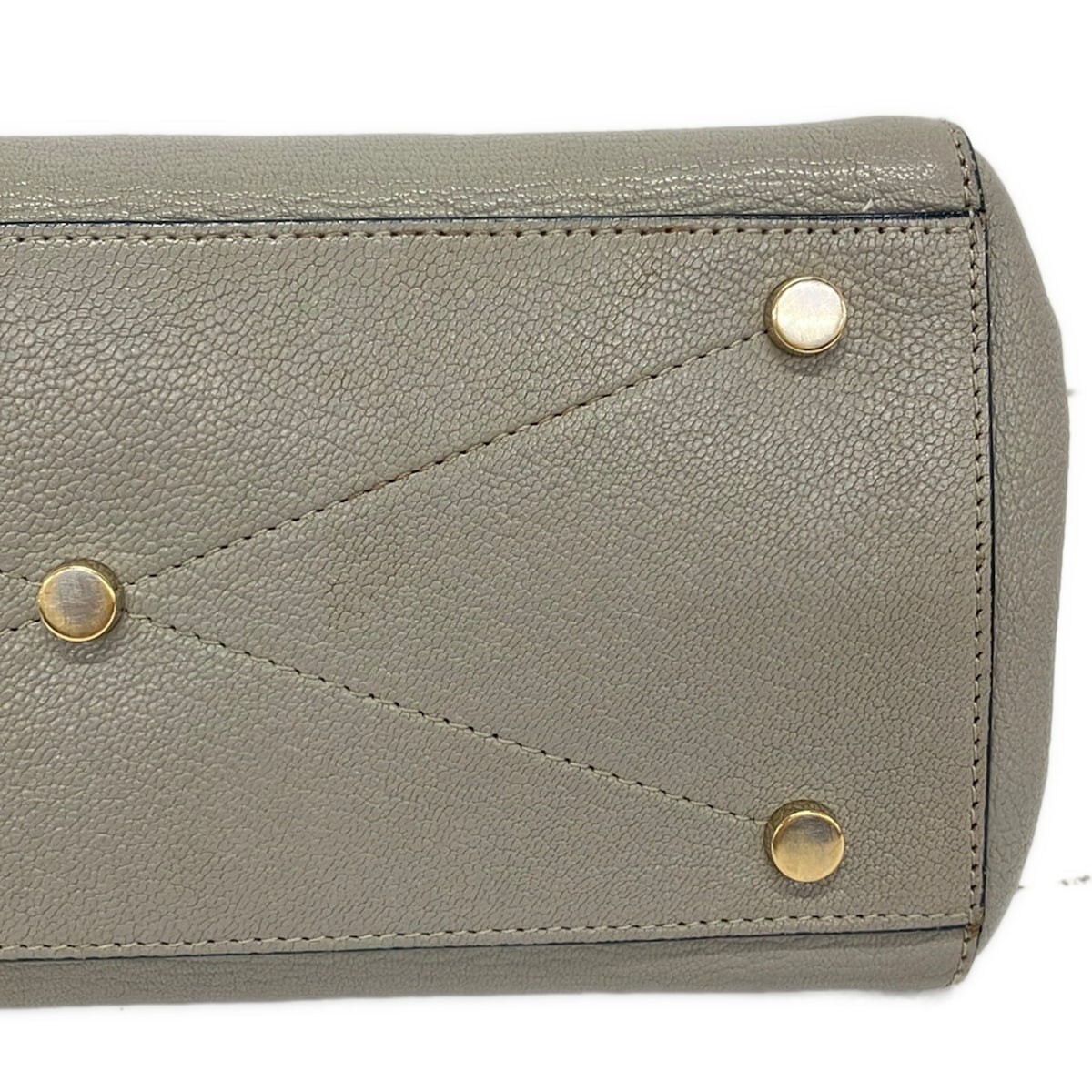 SMYTHSON Gray Navy Leather Handbag