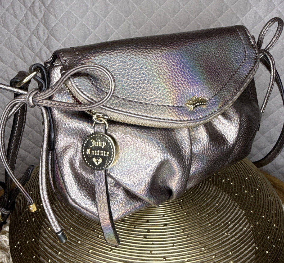 VTG Signature Y2K Collection Juicy Couture Crossbody Holographic Iridescent Bag