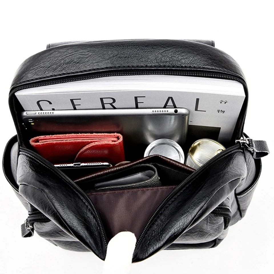 Anti-theft Soft Leather Backpack Women Vintage Shoulder Bag Ladies High Capacity