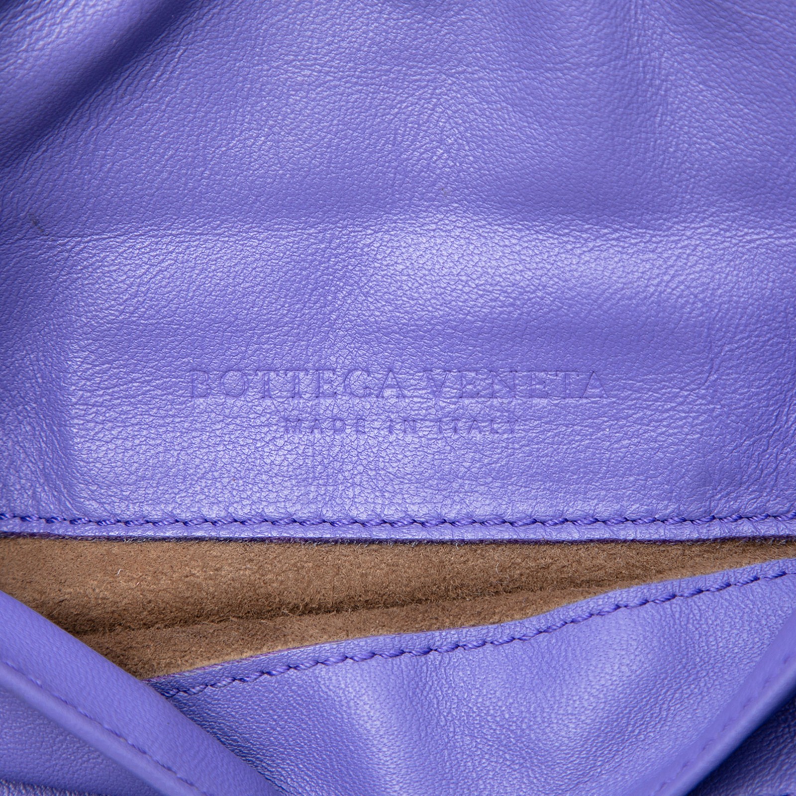 Bottega Veneta Mini Nappa Intrecciato Expandable Chain Flap Crossbody Bag Purple