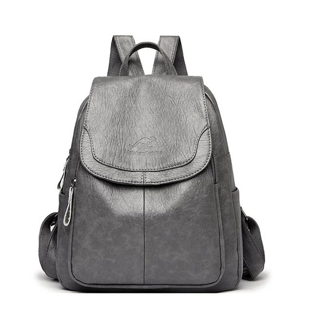 Anti-theft Soft Leather Backpack Women Vintage Shoulder Bag Ladies High Capacity