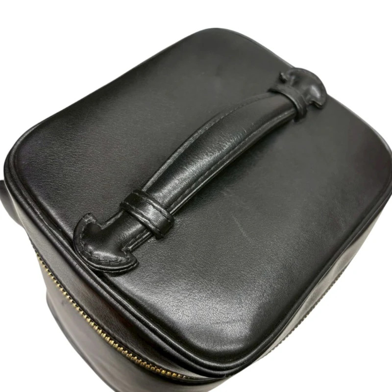 CHANEL Bicolore Vanity Bag Black Lambskin Vanity Bag A01619 #OKB4028
