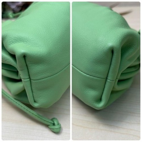 BOTTEGA VENETA Mini The Pouch Acid Green Leather Shoulder Bag Women’s Clutch