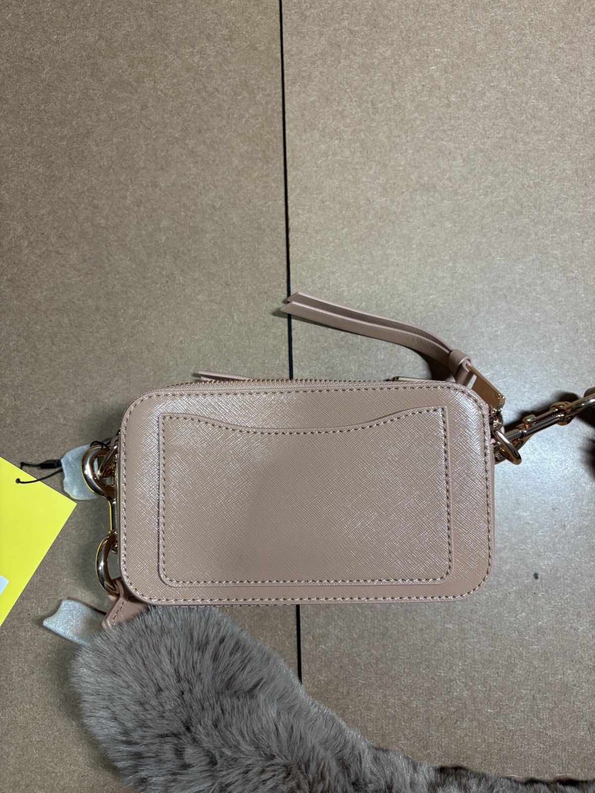 Marc Jacobs Year of the Rabbit Snapshot Bag Pink Leather Faux Fur Strap NWT