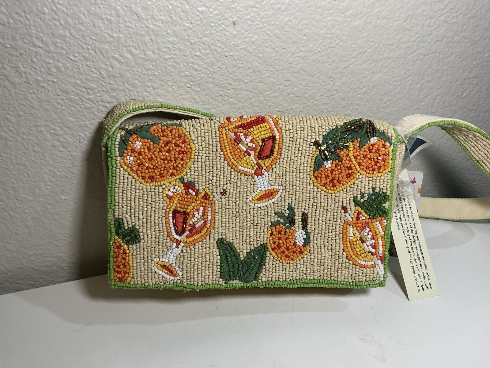 Beaded Orange 🍊 Cocktail 🍹 Wine Beach, Summer Shoulder Bag, Viral Tiktok