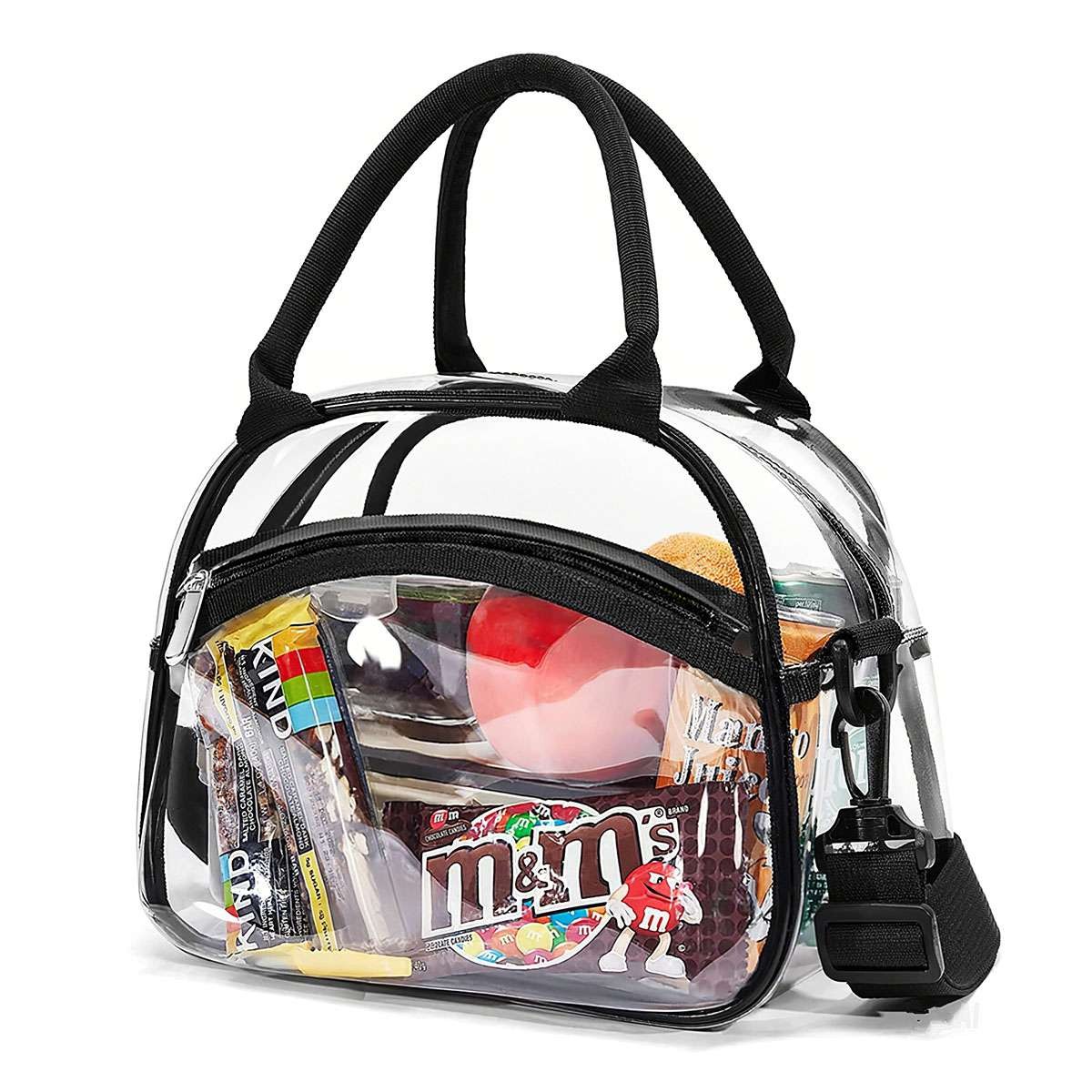 Clear Purse Stadium Approved Clear Bag See Through Zipper Crossbody Shoulder Bag