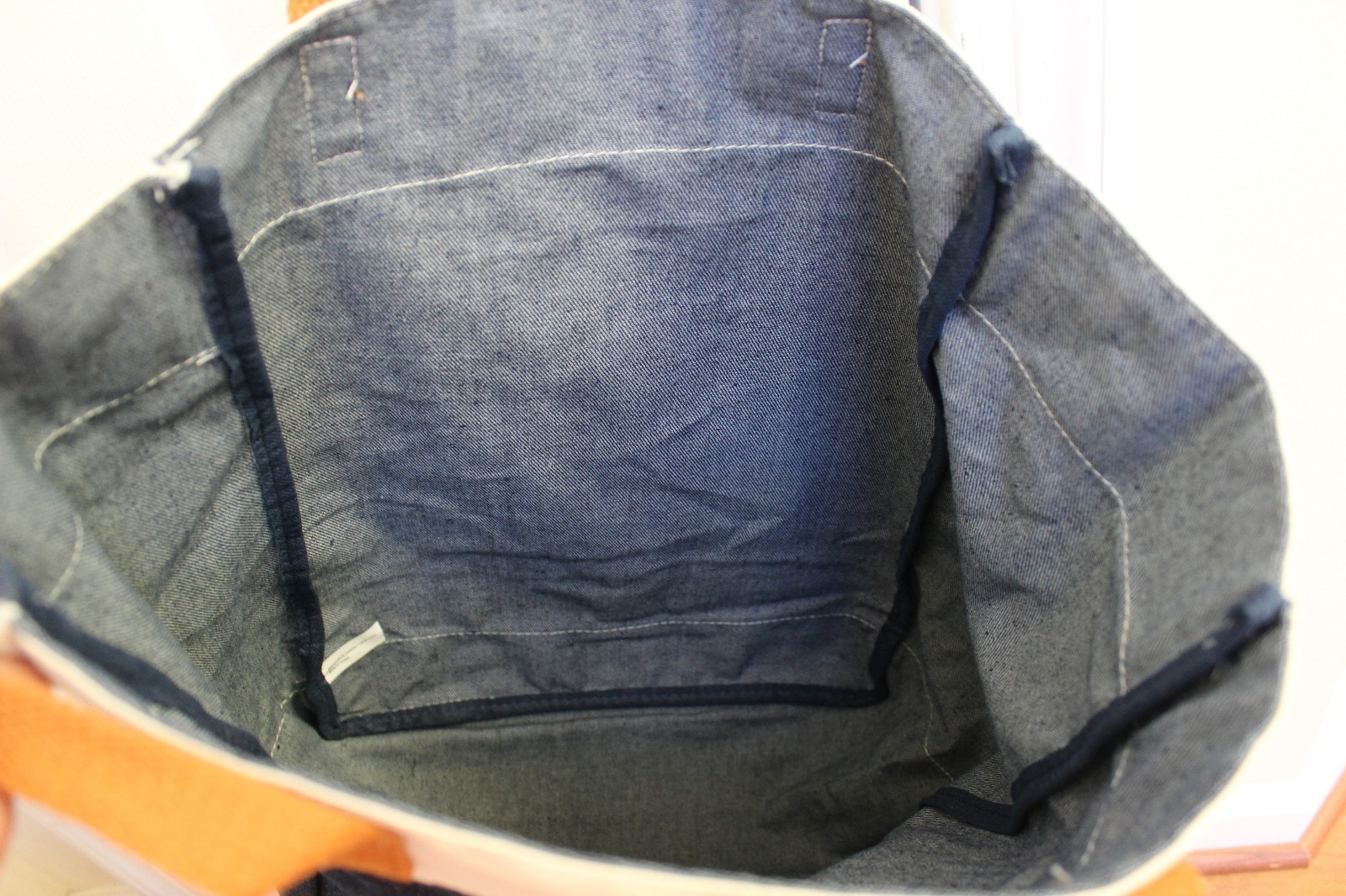 L’Occitane Denim & Canvas Bag 15″H x 12″W x 5.5″D Lightweight – NEW – FREE SHIP