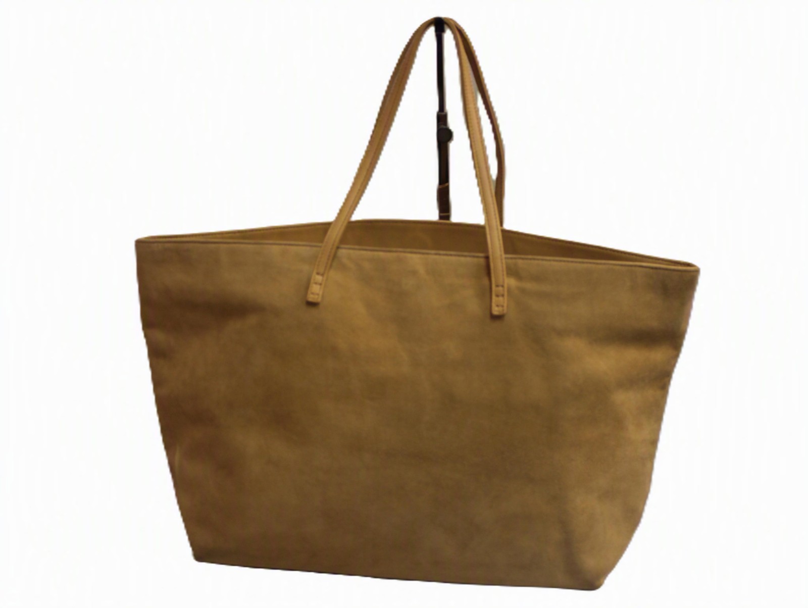 FENDI AUTH Suede Leather Beige/Yellow Tote Bag Shoulder Bag Hand Bag Italy