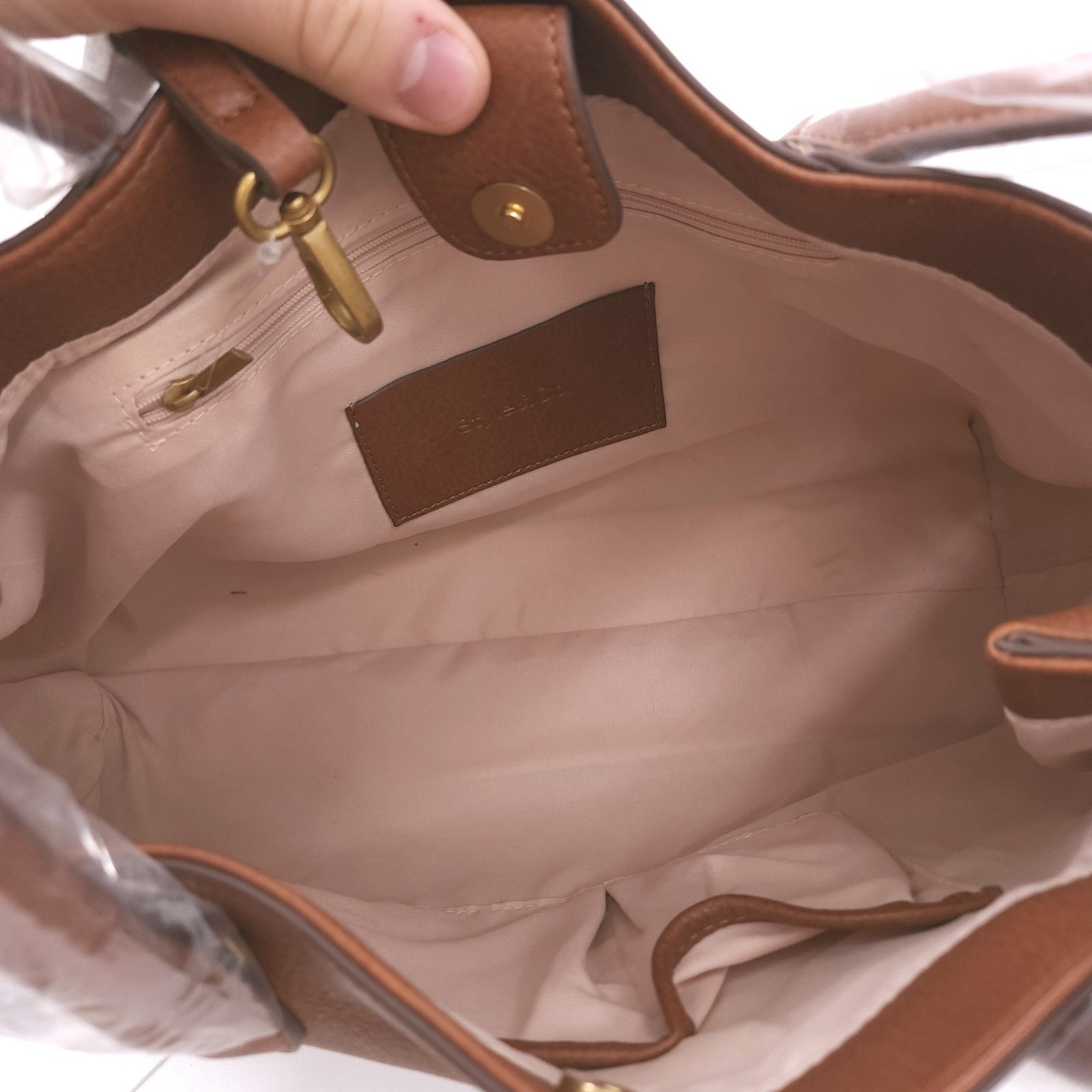 Style & Co Large Soft Satchel Shoulder Handbag Tortoise Shell Large Bag Purse