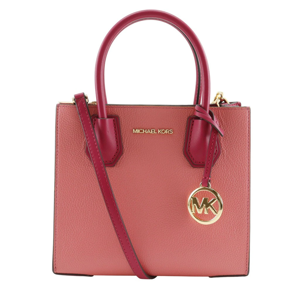 Michael Kors MERCER 35S1GM9M2T Shoulder Bag Leather Pink / Red Women’s #NB564