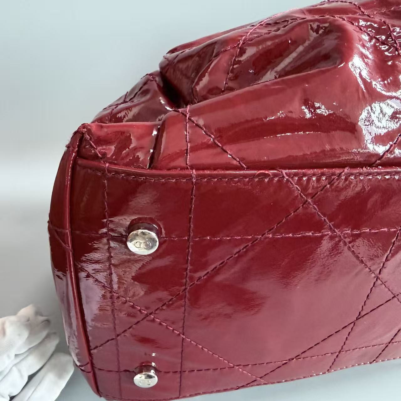 Christian Dior Patent Leather Hobo Bag DX262 @pre-verified by eBay 26.06.18