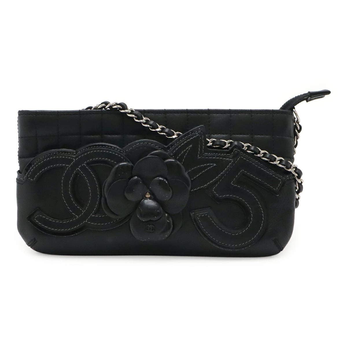 CHANEL Chocolate Bar Camellia No. 5 Coco Mark Chain Shoulder Shoulder Bag Party