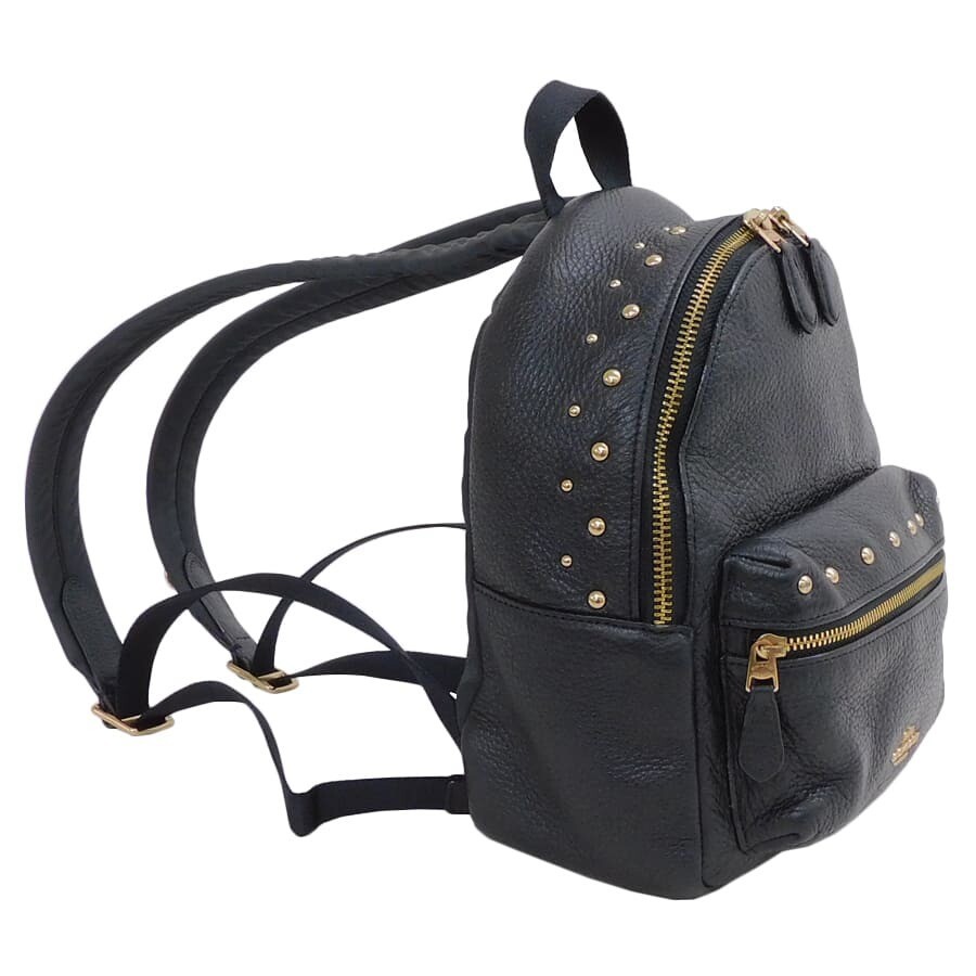 COACH Backpack Charlie Studded F45070 Black Authentic From Japan