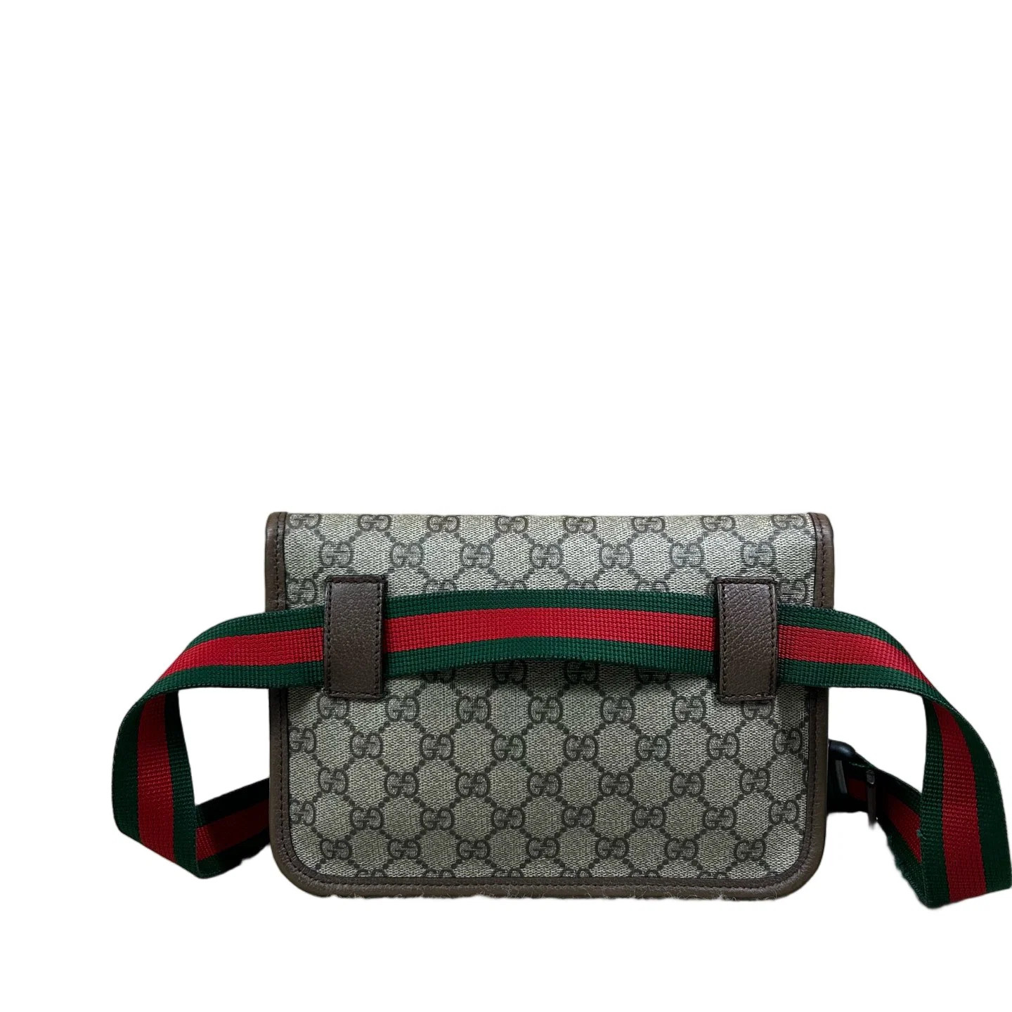 Gucci Neo Vintage Belt Bag Beige Brown Red Green Gg Monogram (dh071026f3r)