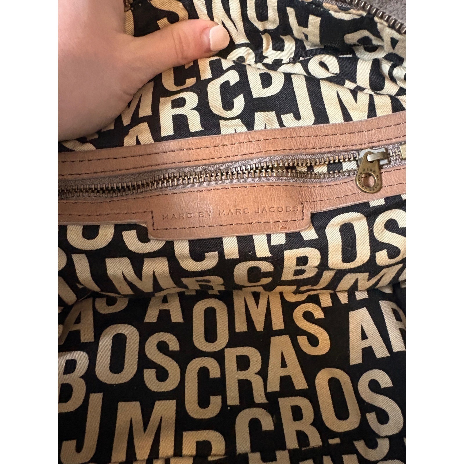 Marc Jacobs Standard Supply Workwear Large Tan Leather Satchel Bag Handbag