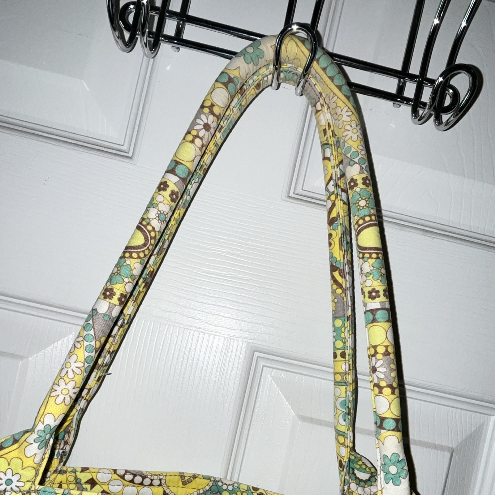 Vera Bradley Paisley Floral Shoulder Bag Yellow/Green/Gray/White Shoulder Strap