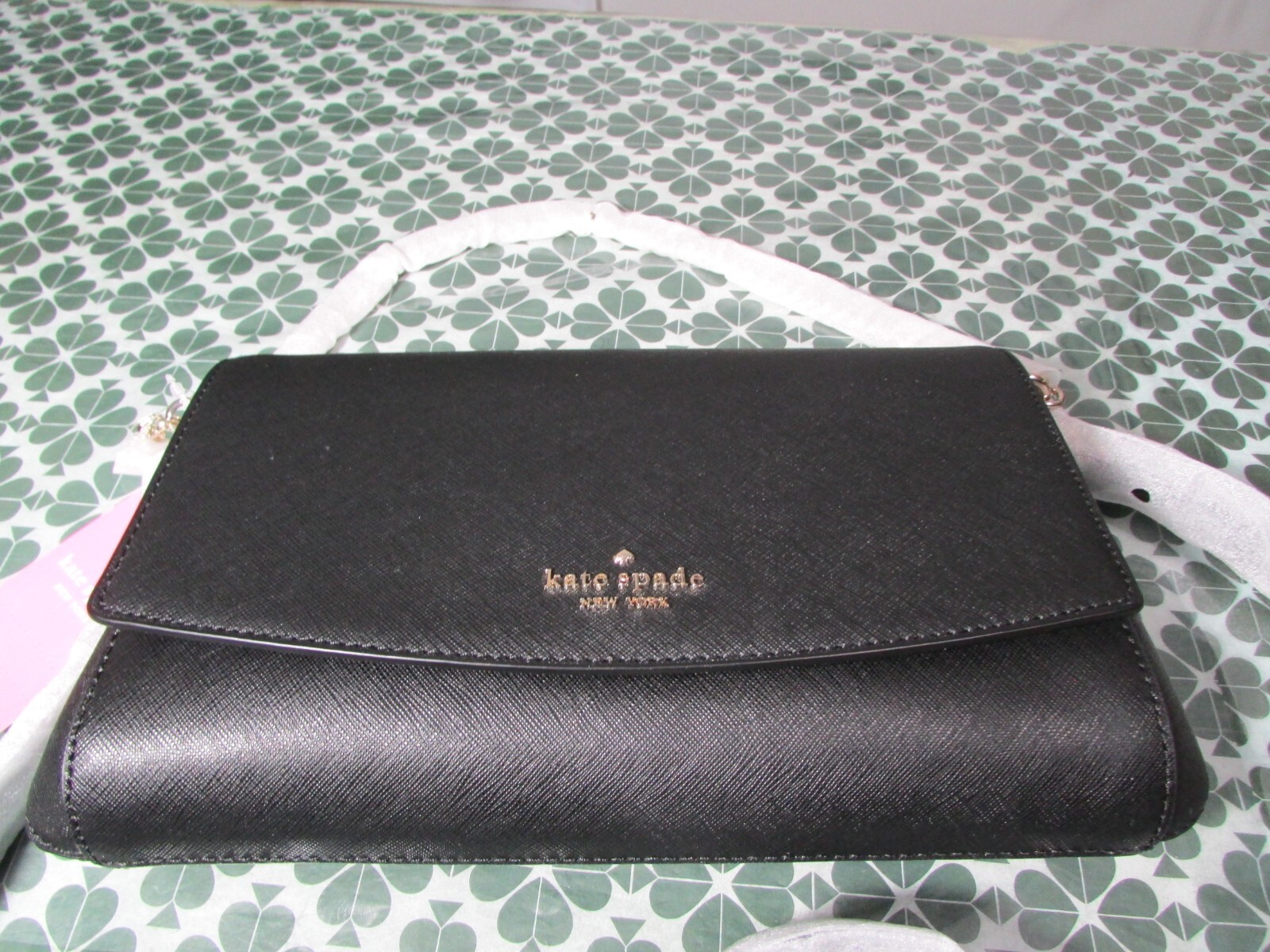 NWT Kate Spade Saffiano Leather Laurel Way Greer Crossbody Bag Black