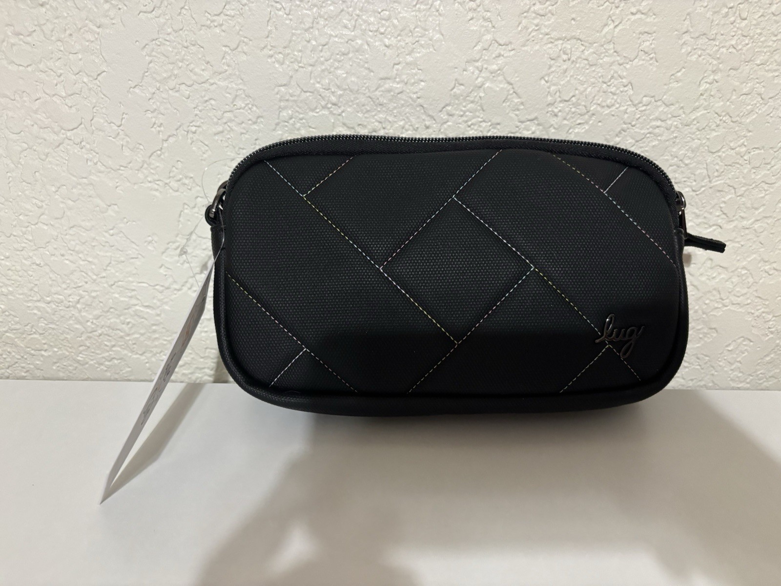 Lug Couple XL Matte Luxe Fabric New With Tags In Black Ice pop Stitch