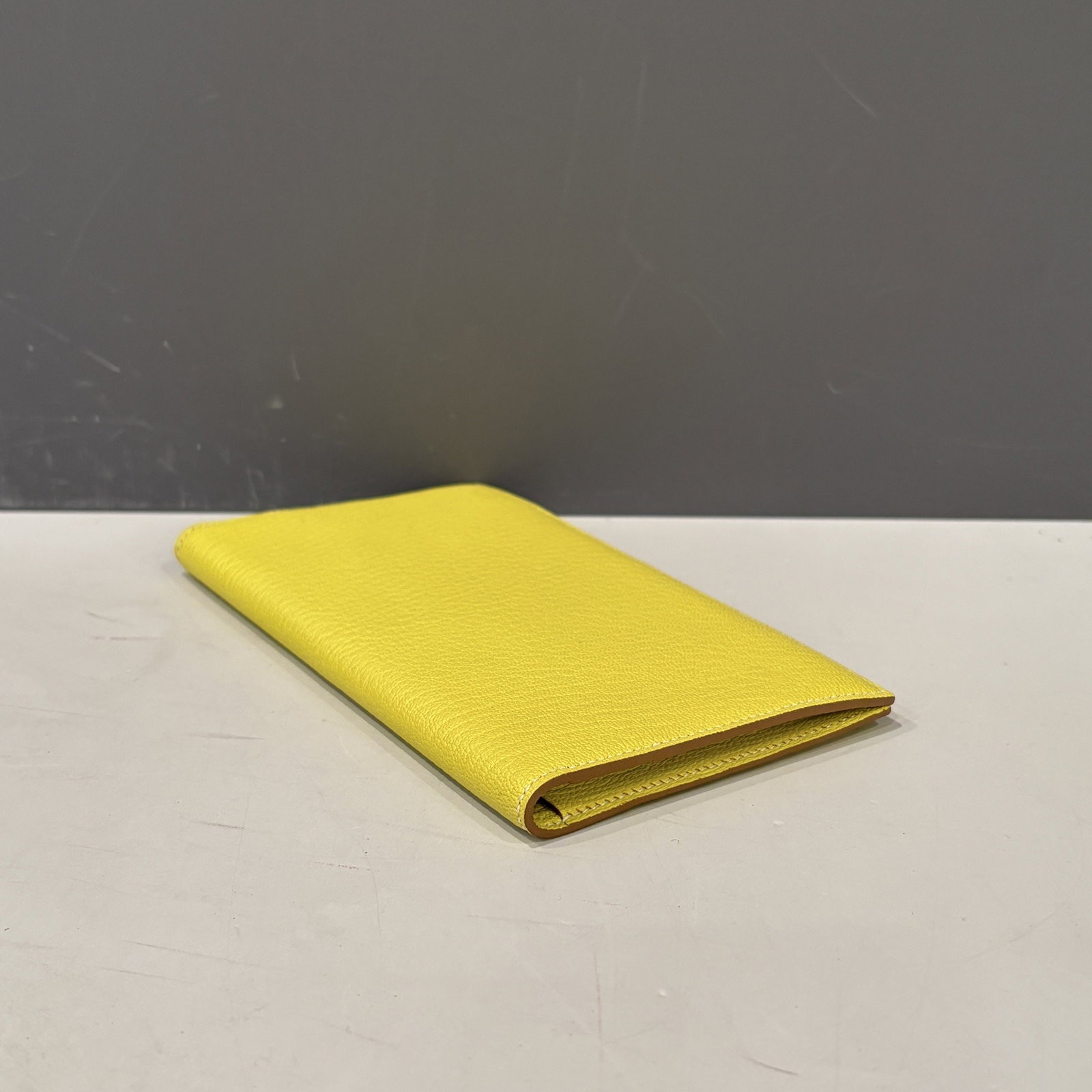 Hermes Continental Wallet 9r Lime Chevre Mysore (xx041026a2)
