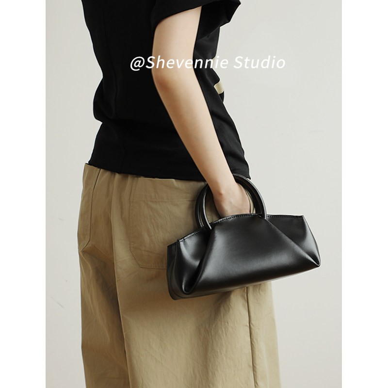 Shvennie Vintage Leather Box Bag, Cloud Crossbody Bag, Tote Bag for Women