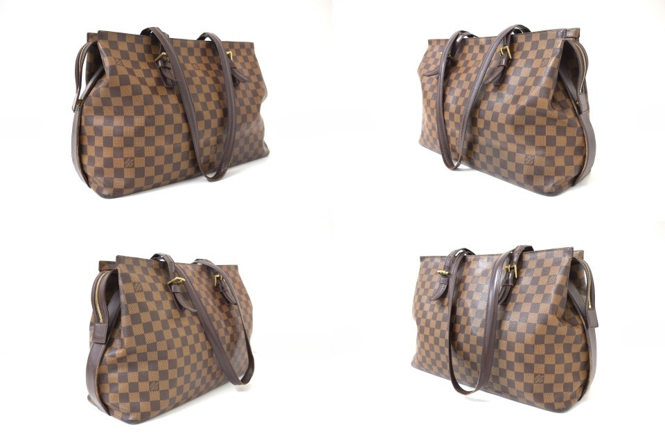 Auth Louis Vuitton Chelsea Shoulder Bag Damier Ebene Canvas N51119 LV 47698