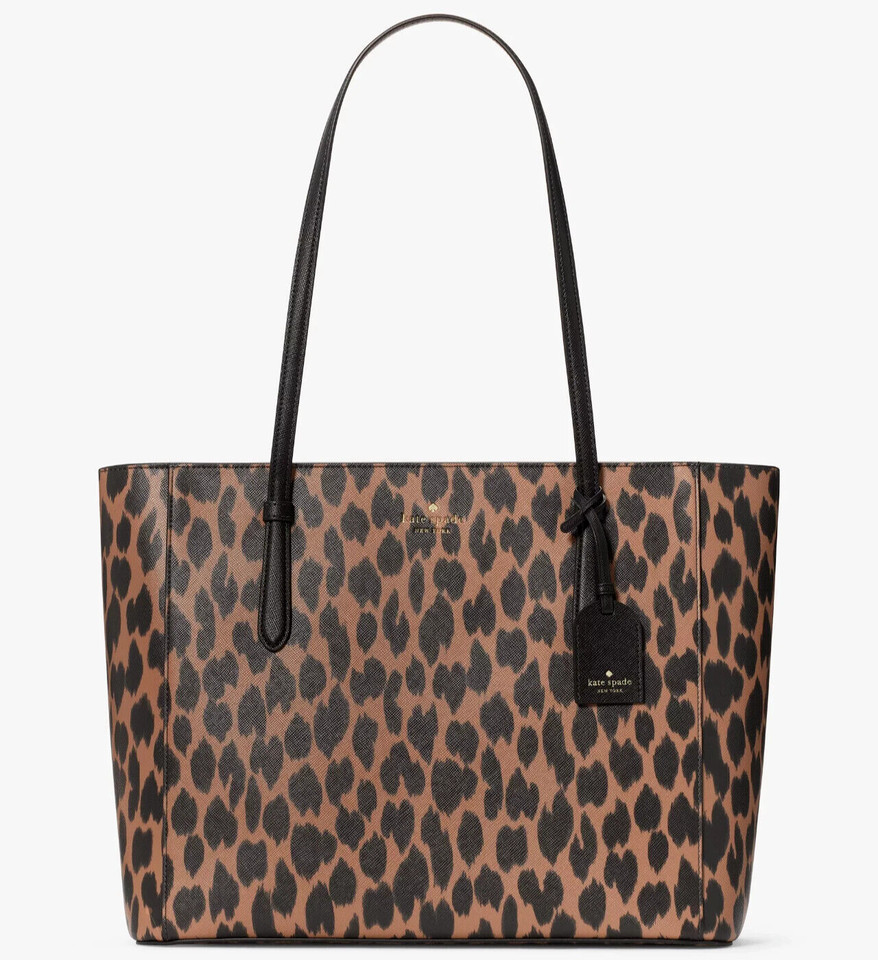 Kate Spade Schuyler Leopard Tote Cheetah KE723 Leopardo Animal Print NWT $359