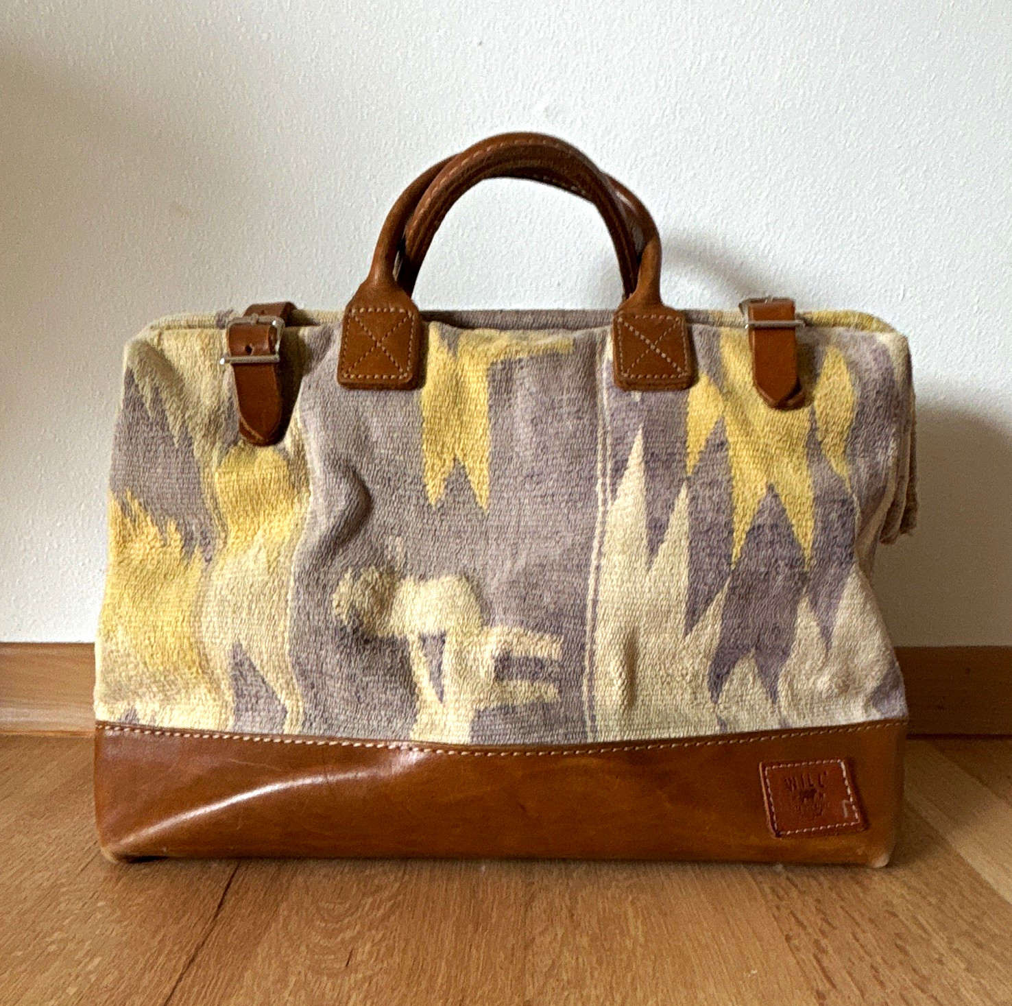 WILL Leather Goods Southwestern Print Weekender Bag Handle w/ Charm