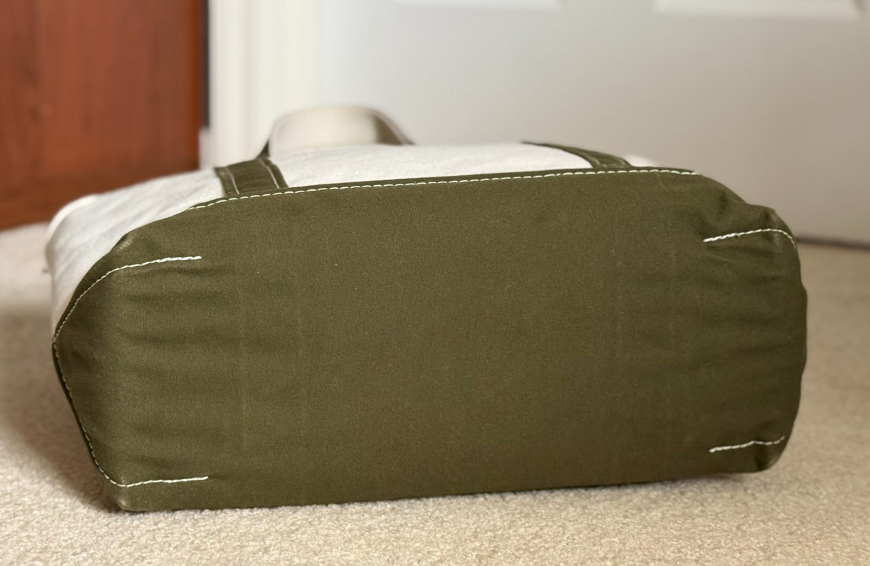 LL Bean Boat and Tote Open Top Medium Short Handle Antique Olive NO EMBROIDERY