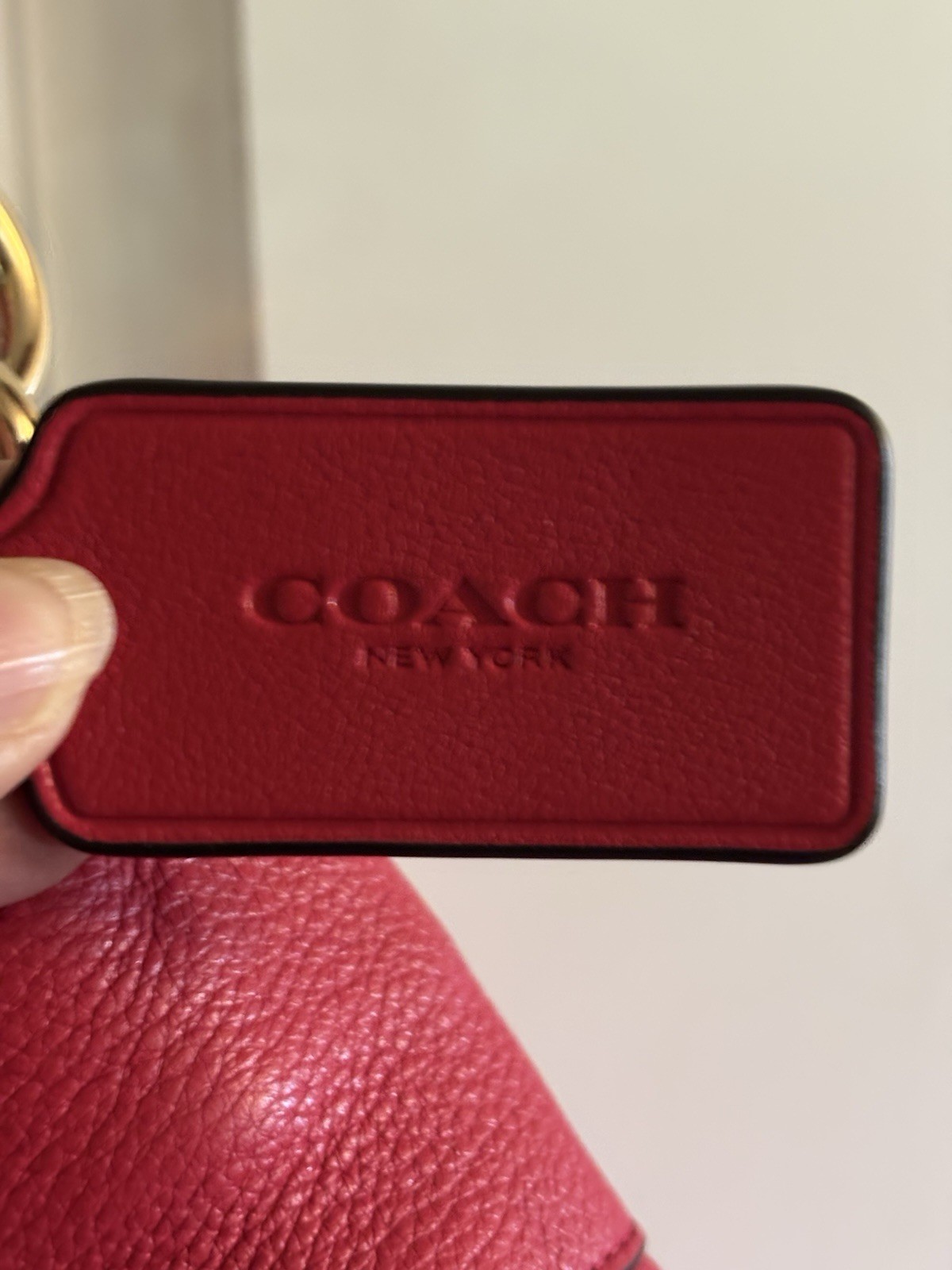 Coach Lexy Shoulder Purse Pebbled Leather Vibrant Raspberry Mint