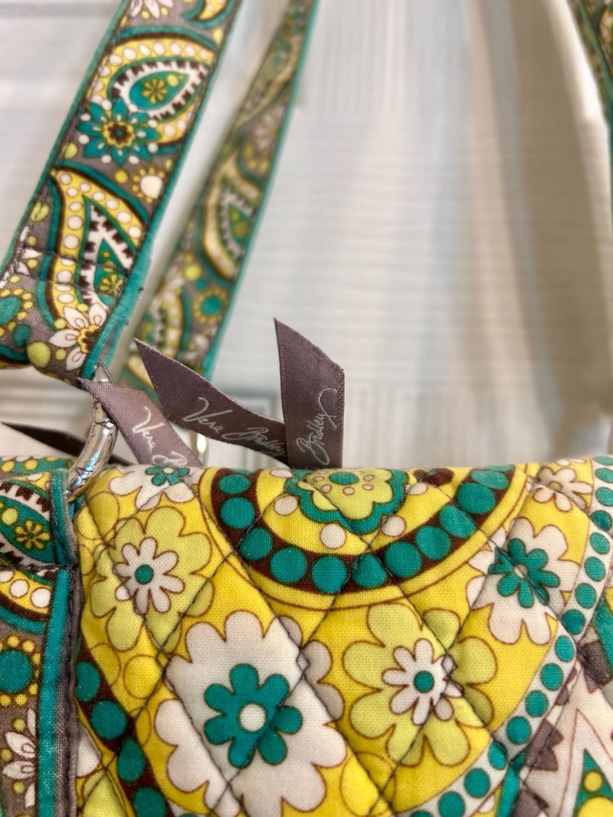 Vera Bradley Lemon Parfait Quilted Cotton Shoulder Bag