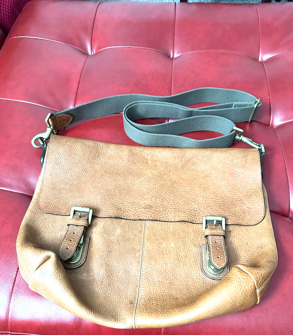 Mulberry Satchel/ Large Brown Leather Crossbody Bag