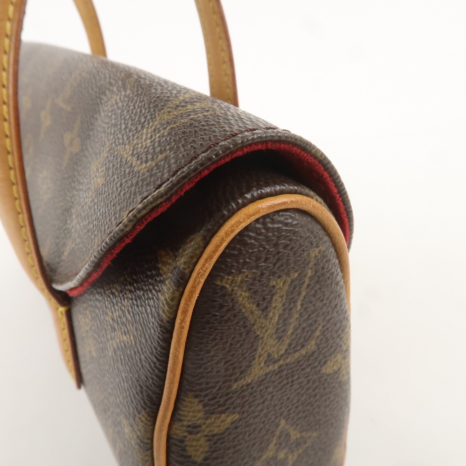 Louis Vuitton Monogram Sonatine Hand Bag Brown M51902 Auth Used