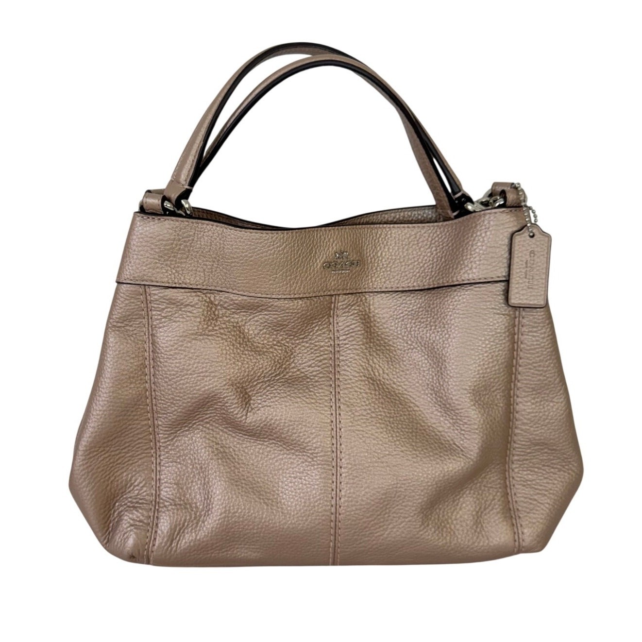 Coach Small Lexy Shoulder Bag Refined Pebble Leather in Rose Gold F29174