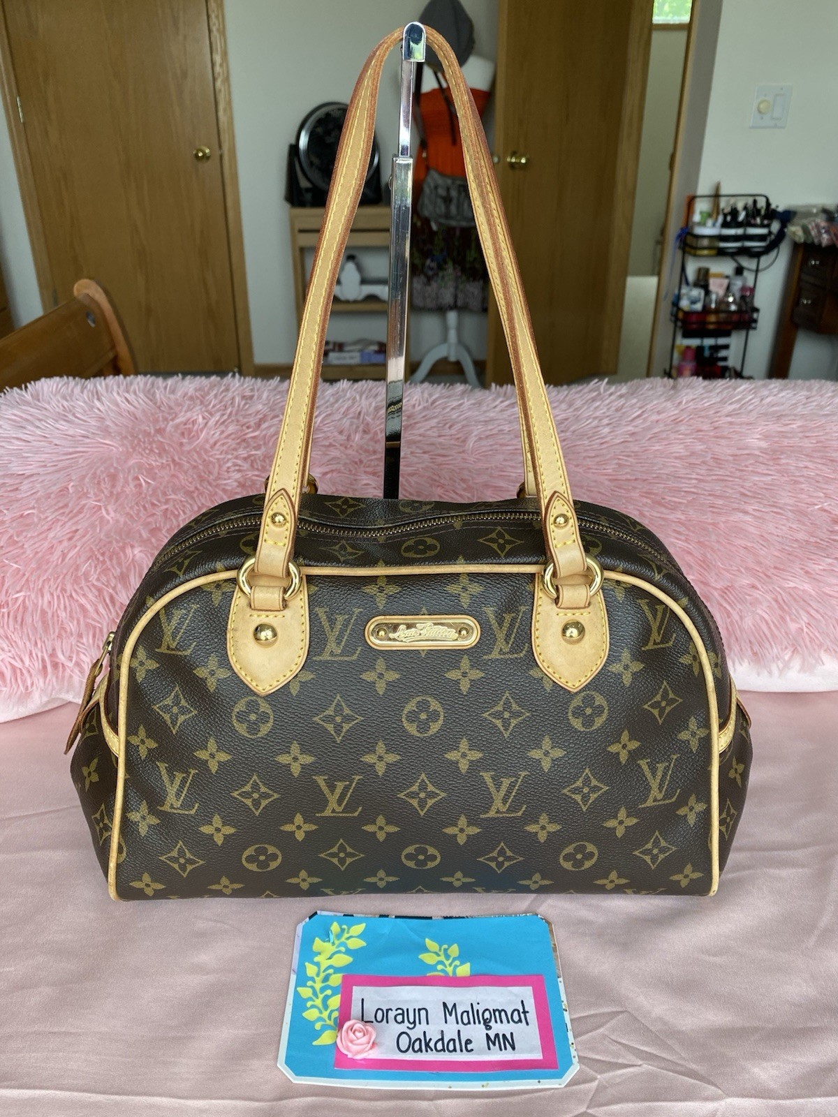 Louis Vuitton Montorgueil Shoulder Bag PM Brown Canvas