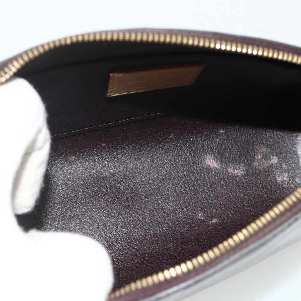 LOUIS VUITTON Vernis Pochette Cosmetic PM Pouch Amarante M91495 LV Auth 177298