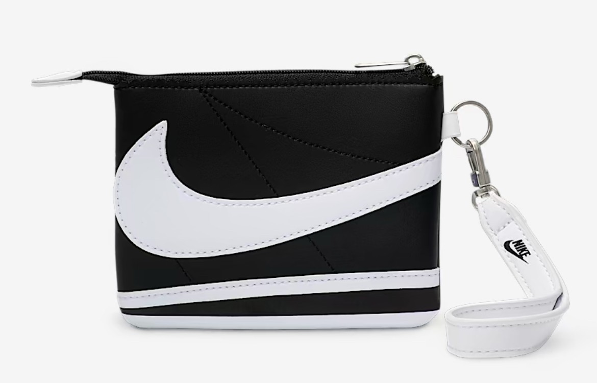 Nike Icon Cortez Wristlet Zippered Black White N1009739-091 New in Box
