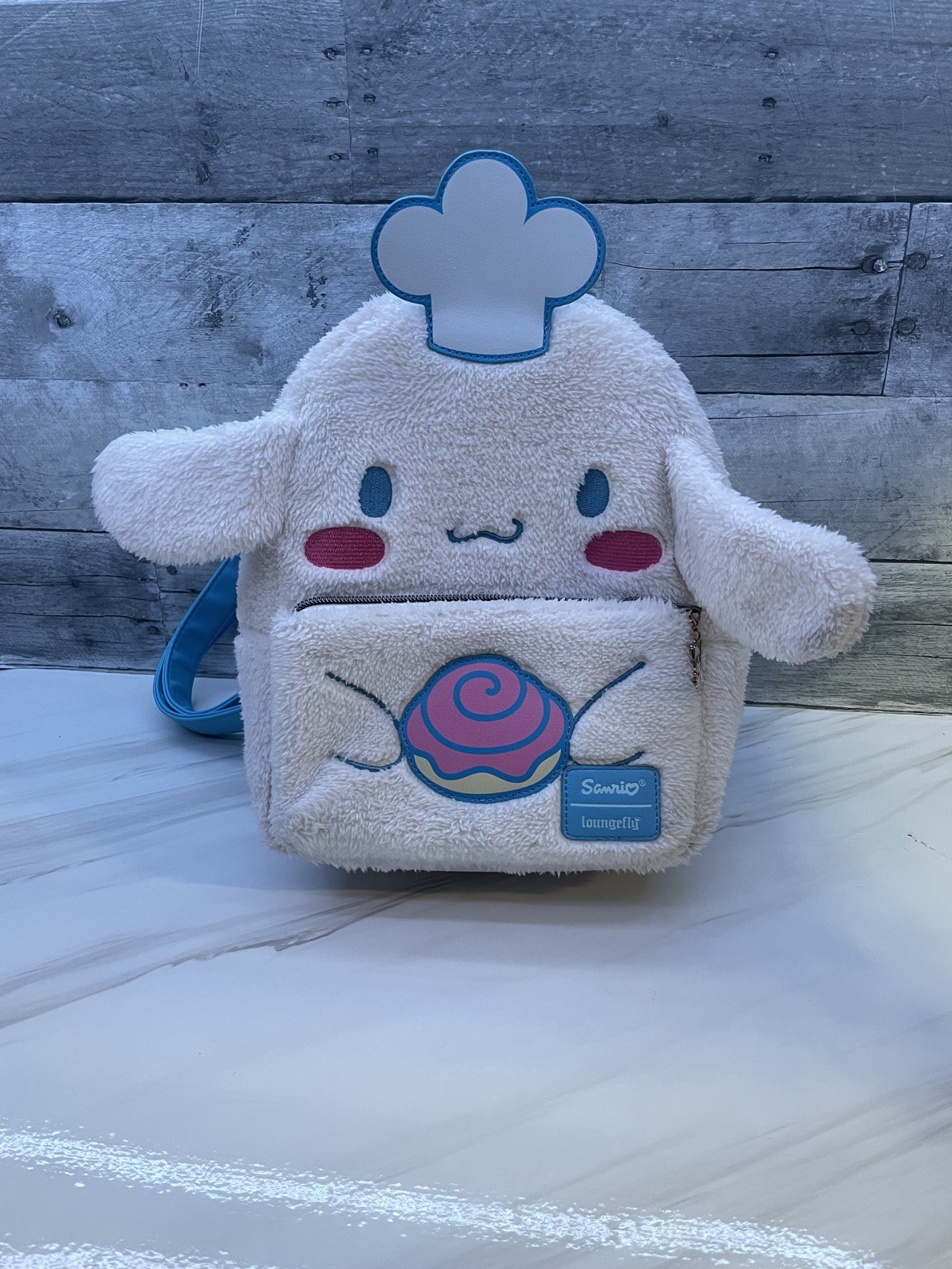 Loungefly Cinnamoroll Chef Fluffy Mini Backpack Great Condition