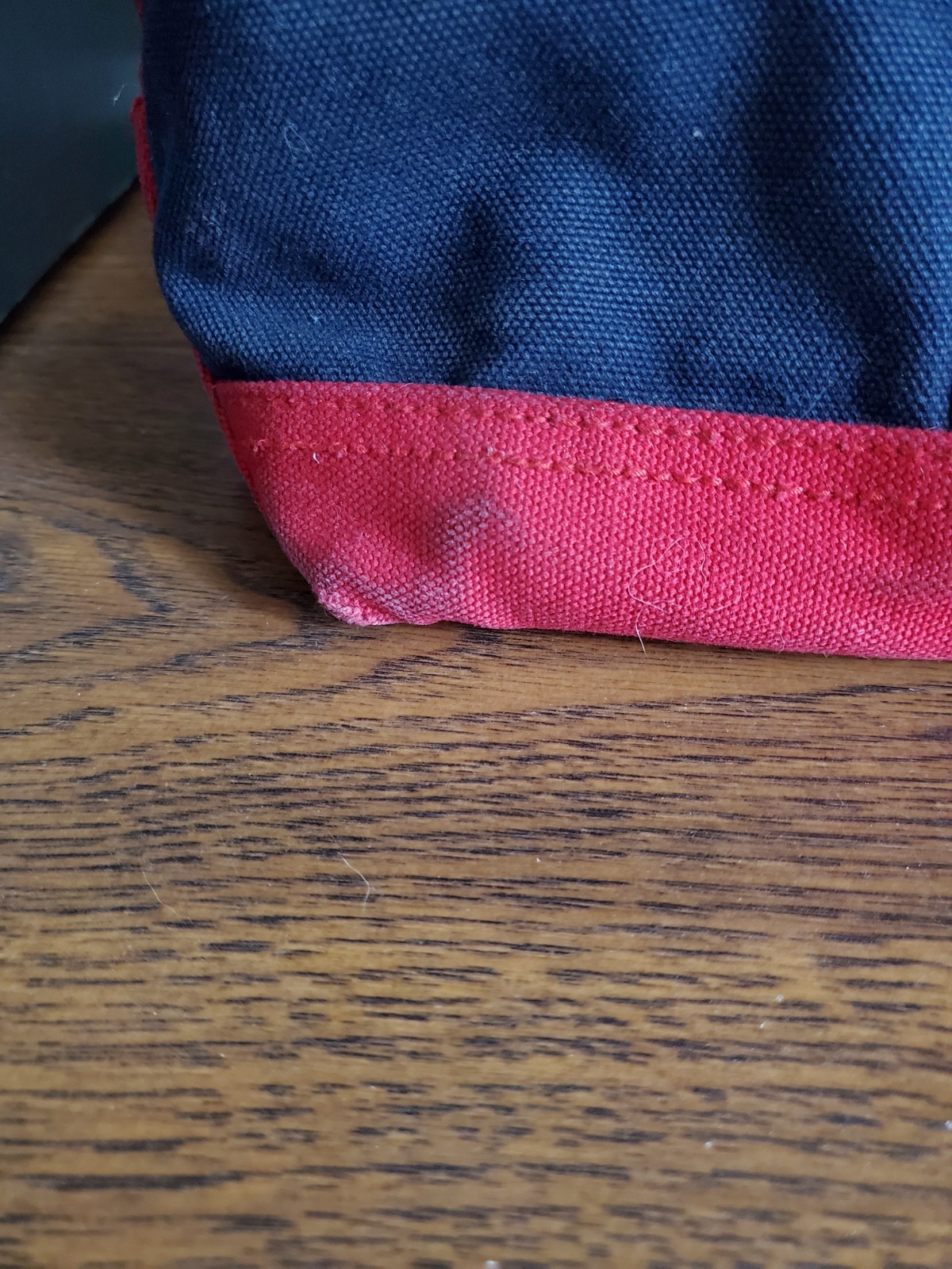 RALPH LAUREN Signature POLO Logo NAVY BLUE RED Canvas Tote Bag
