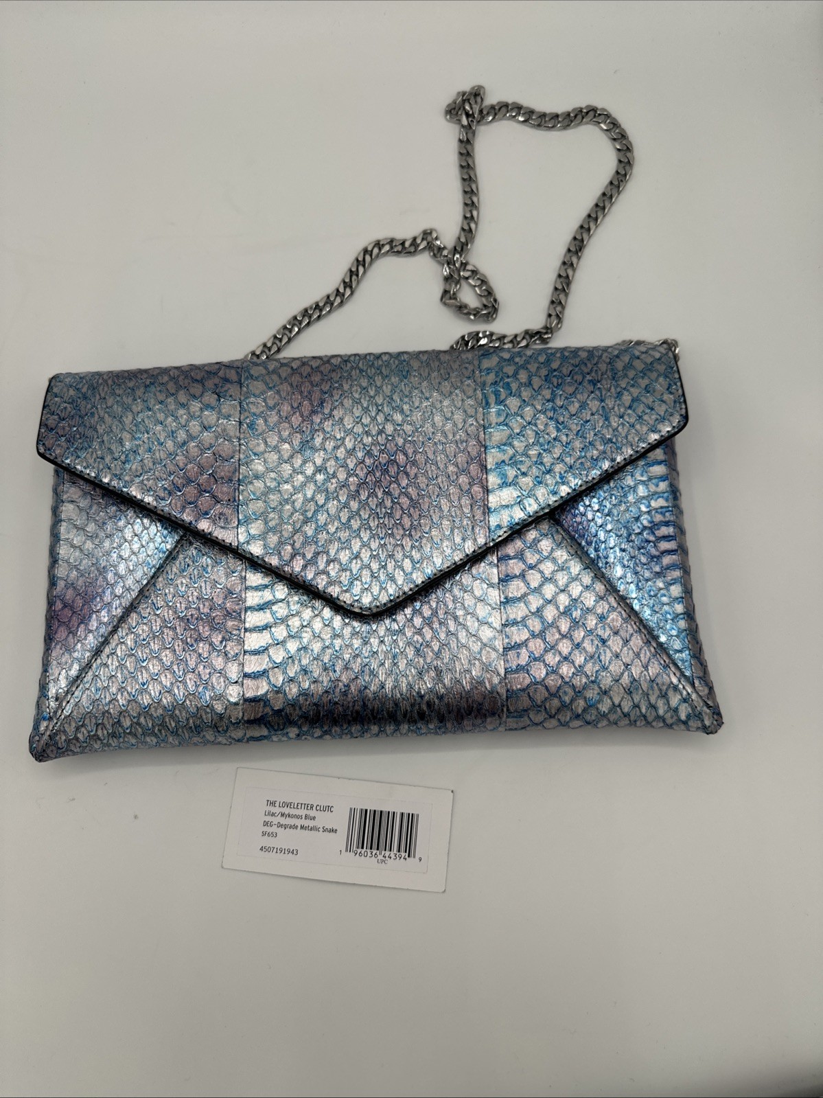 Stuart Weitzman – The Love Letter Mini Clutch Bag with Chain Strap