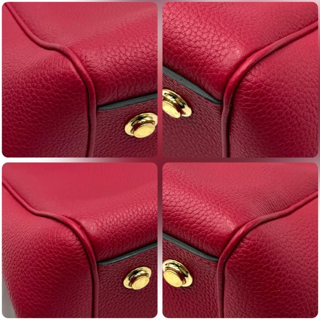 LOUIS VUITTON Bag: Mira PM M54349 Red W24-29H22D15cm w/strap tag lock key;