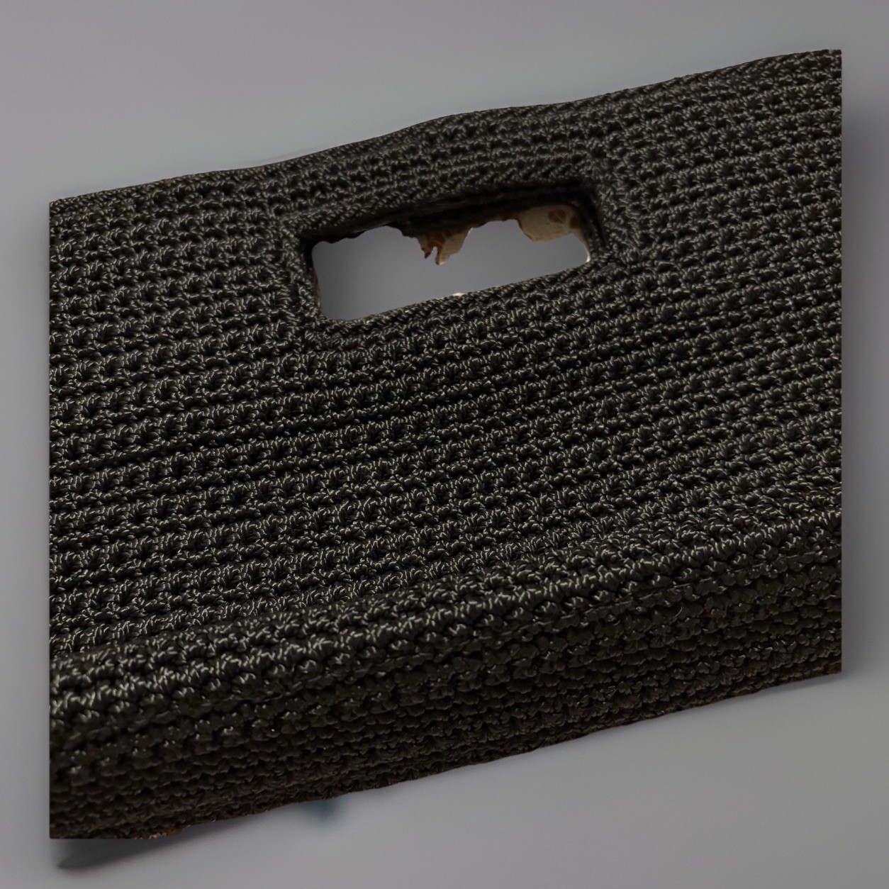 Black Rayon Clutch Bag