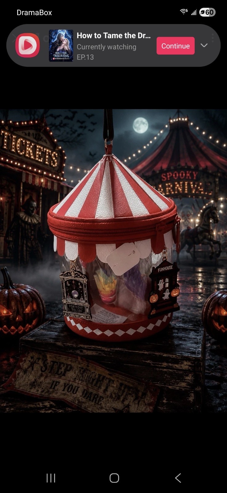 Bath and Body Works 2026 Halloween Carousel Wristlet Purse Bag NWT